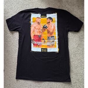 UFC 282 Blachowicz vs Ankalaev Black Graphic Tee Men’s Large New NWOT